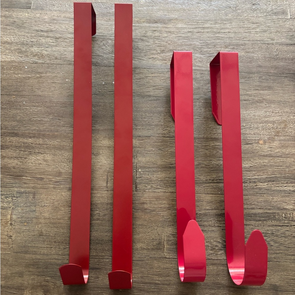 Red Over the Door Hangers - Lot of 4